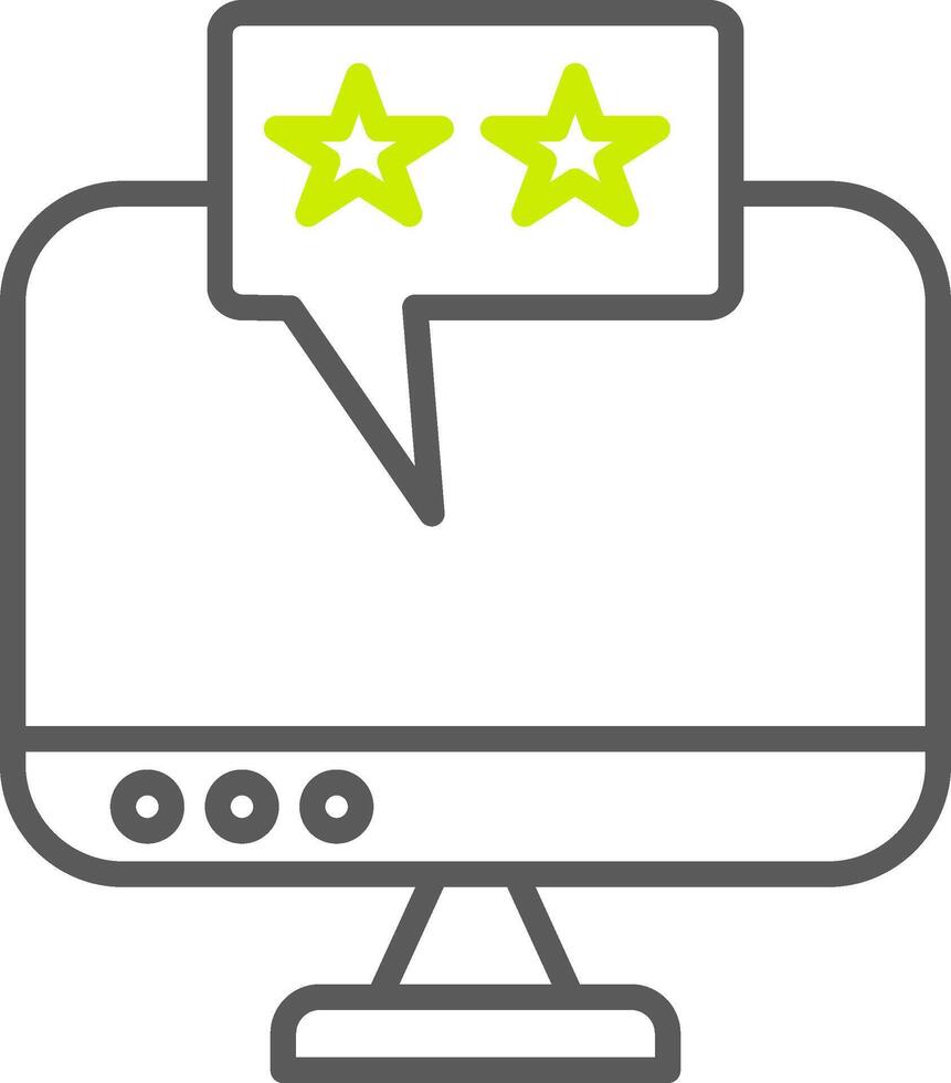 feedback lijn twee kleuren icoon vector