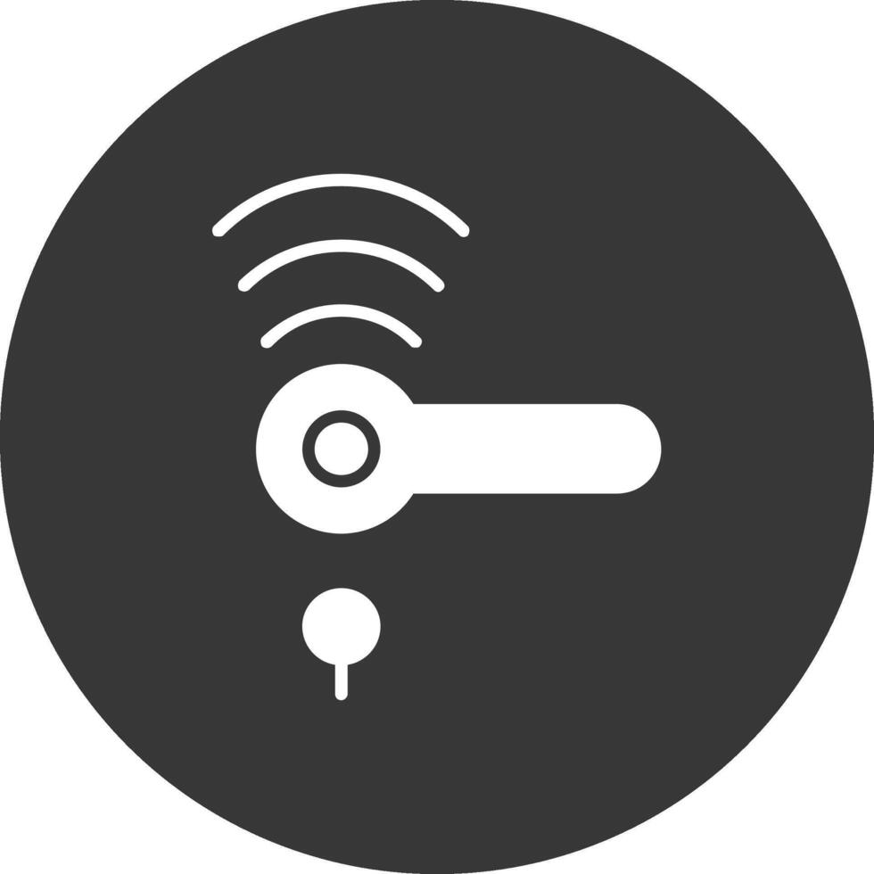 deur omgaan met glyph omgekeerd icoon vector