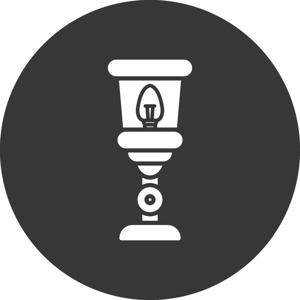 lamp glyph omgekeerd pictogram vector