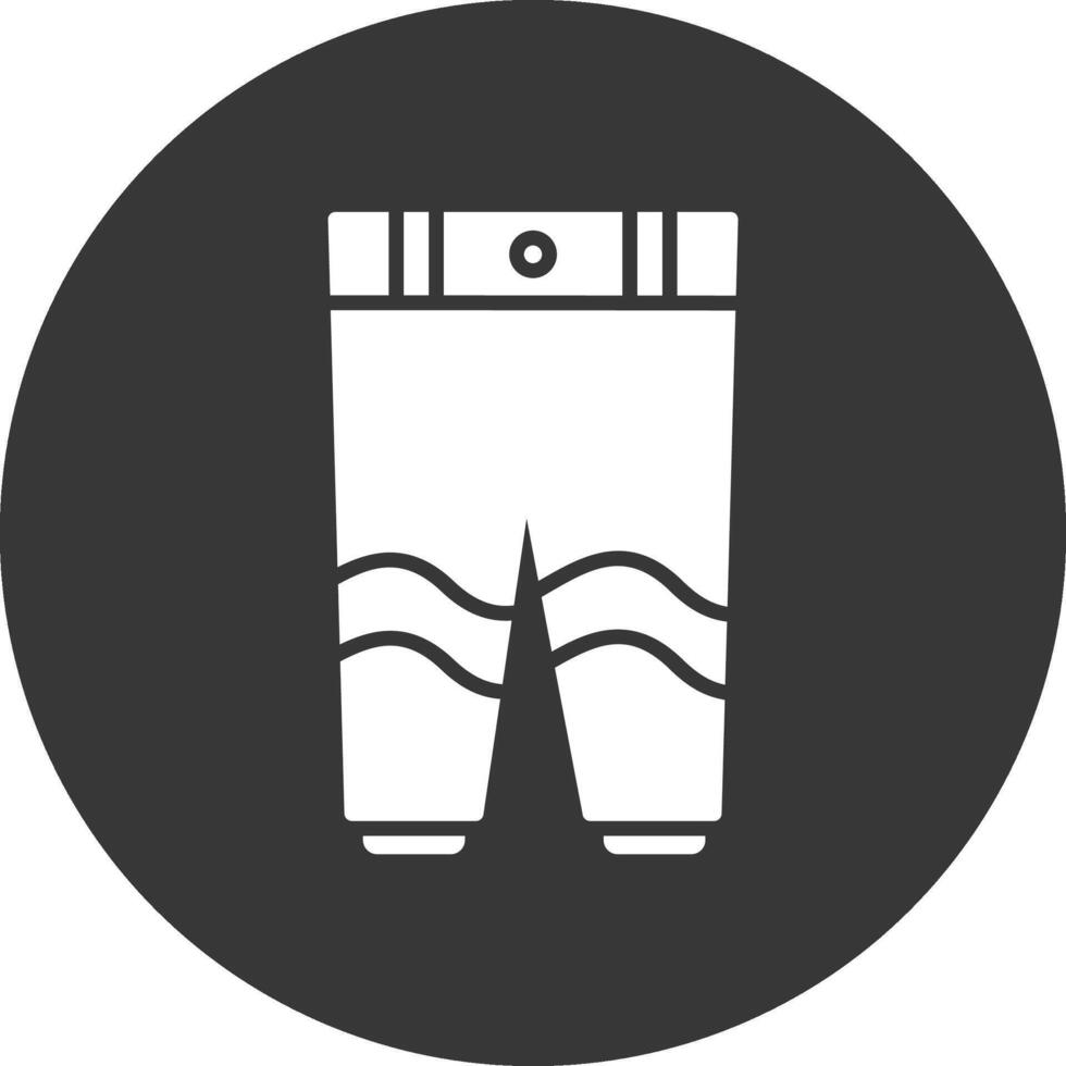 broek glyph omgekeerd icoon vector