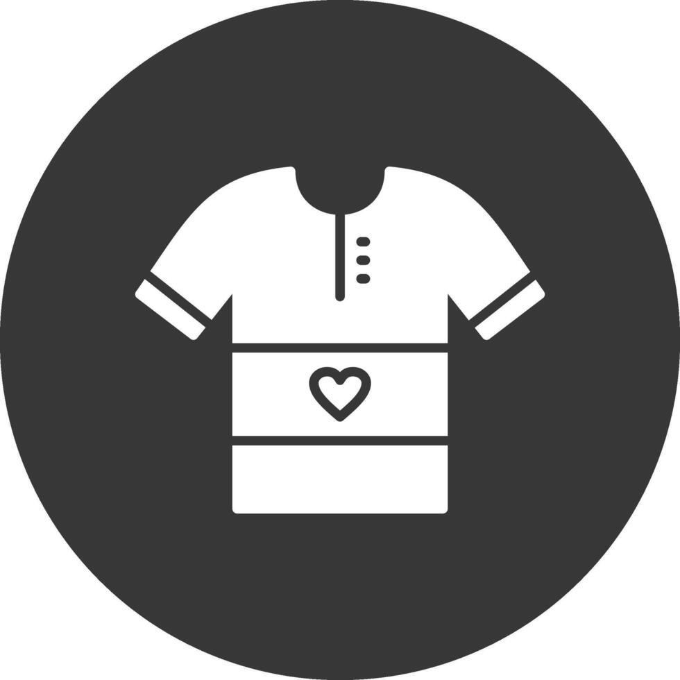 shirt glyph omgekeerd pictogram vector