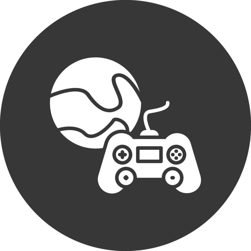 gaming glyph omgekeerd icoon vector