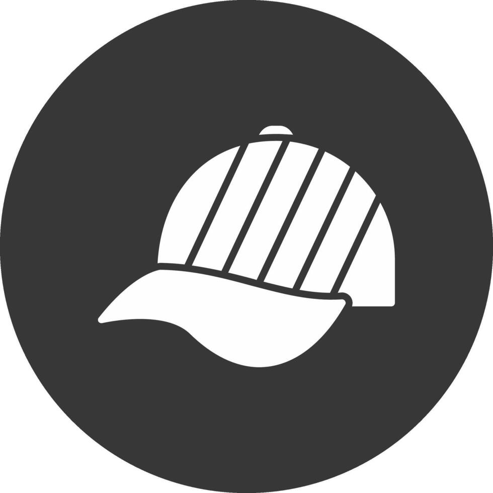 hoed glyph omgekeerd pictogram vector