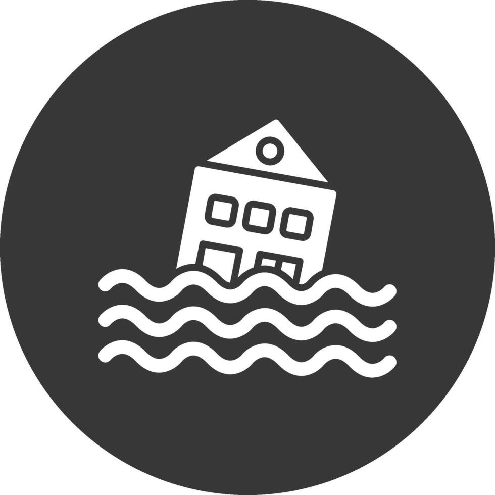 huis glyph omgekeerd pictogram vector