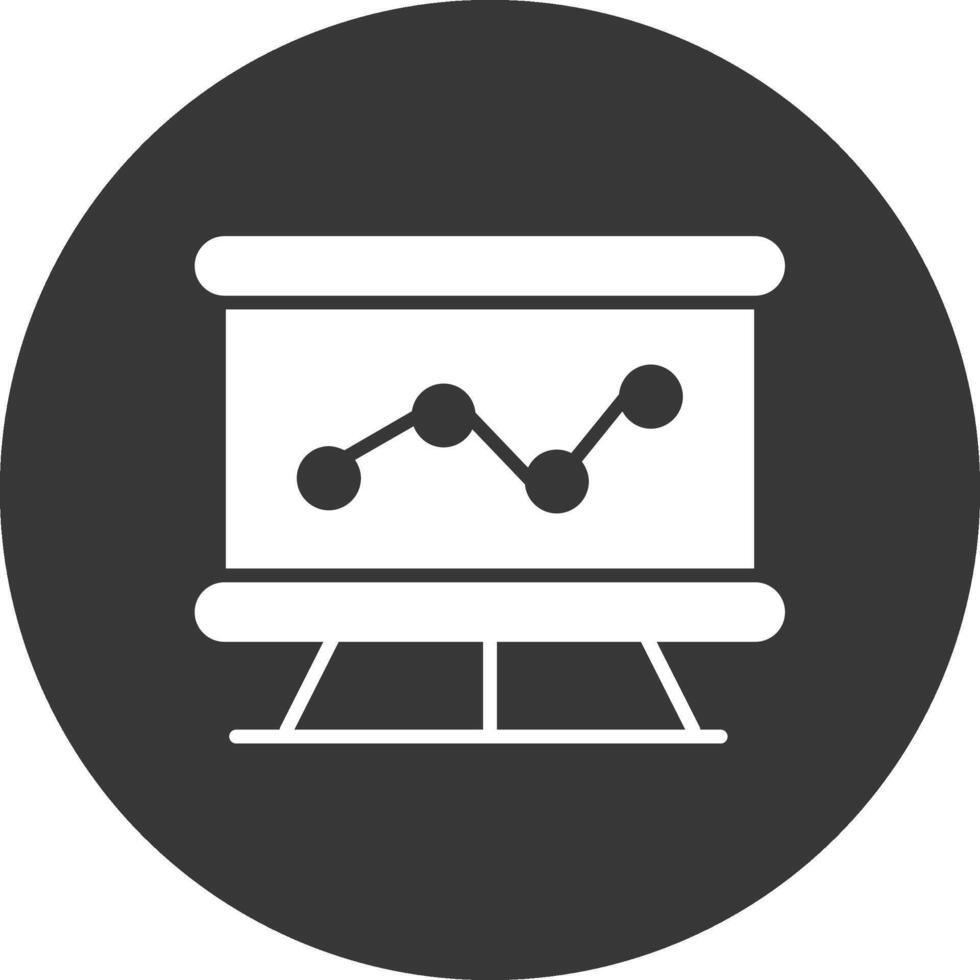 whiteboard glyph omgekeerd pictogram vector