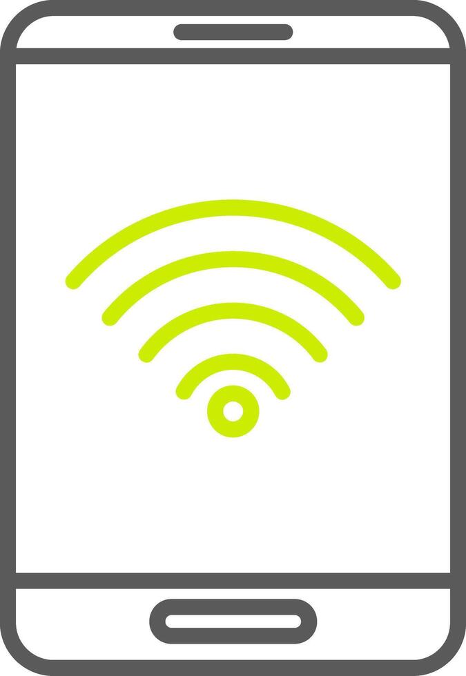 wifi lijn twee kleuren icoon vector