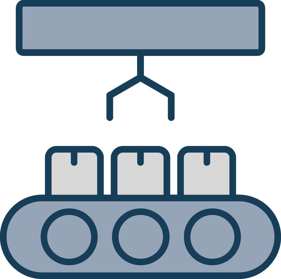 industrie lijn gevulde grijs icoon vector