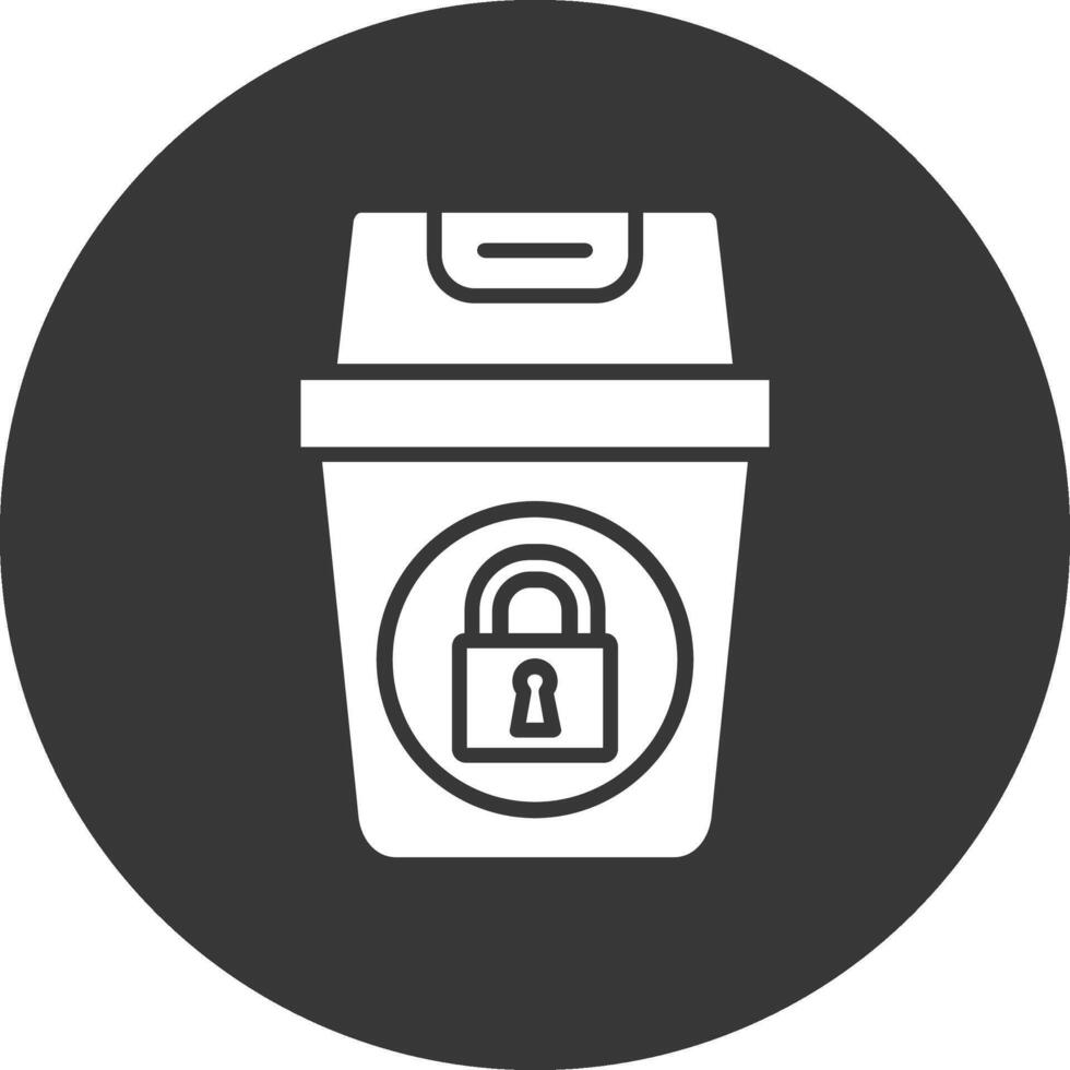 recycle bak glyph omgekeerd icoon vector