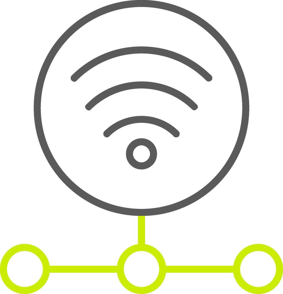 internet verbinding lijn twee kleur icoon vector