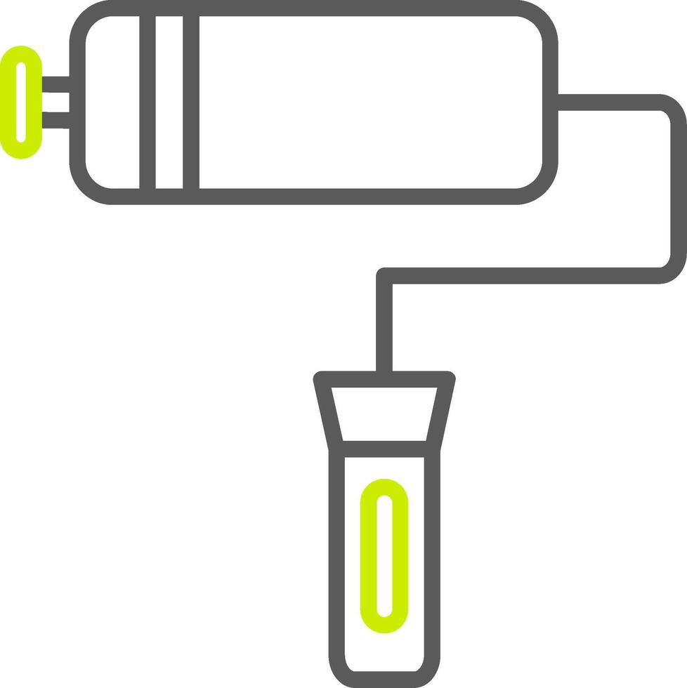 verfroller lijn twee kleuren icoon vector