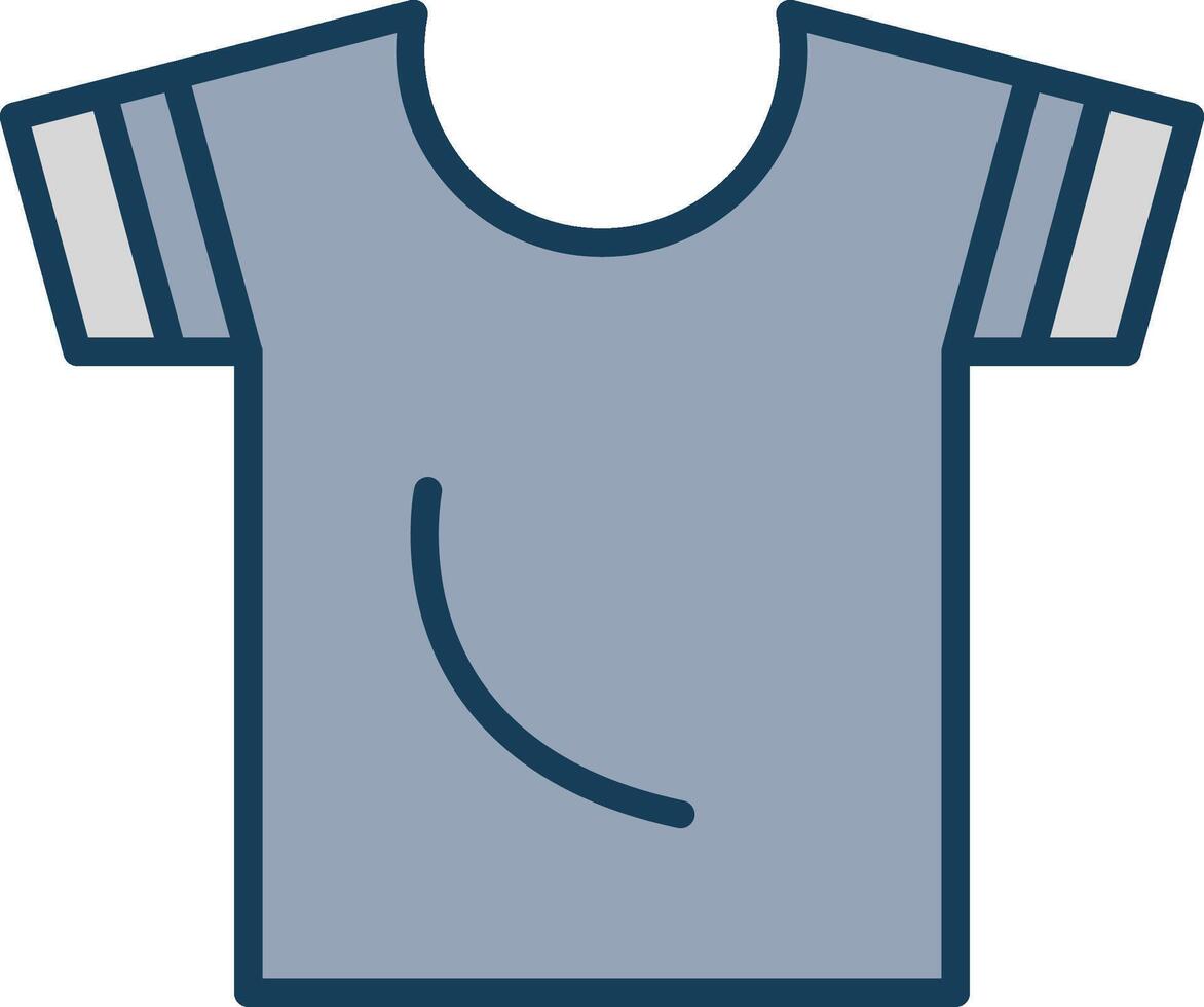 overhemd lijn gevulde grijs icoon vector