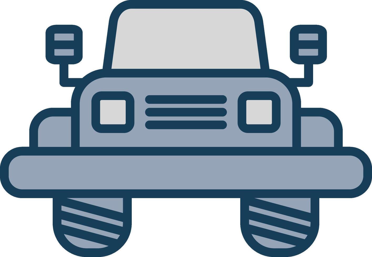 jeep lijn gevulde grijs icoon vector