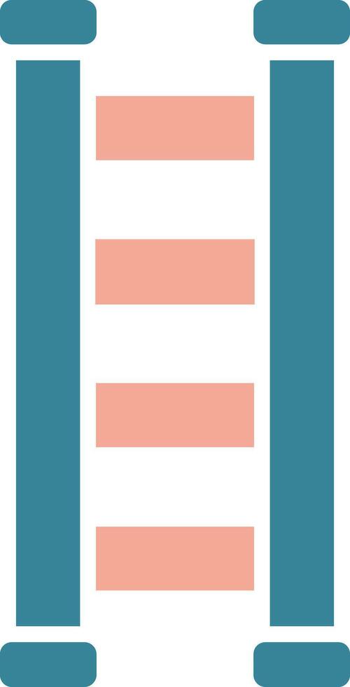 stap ladder glyph twee kleur icoon vector