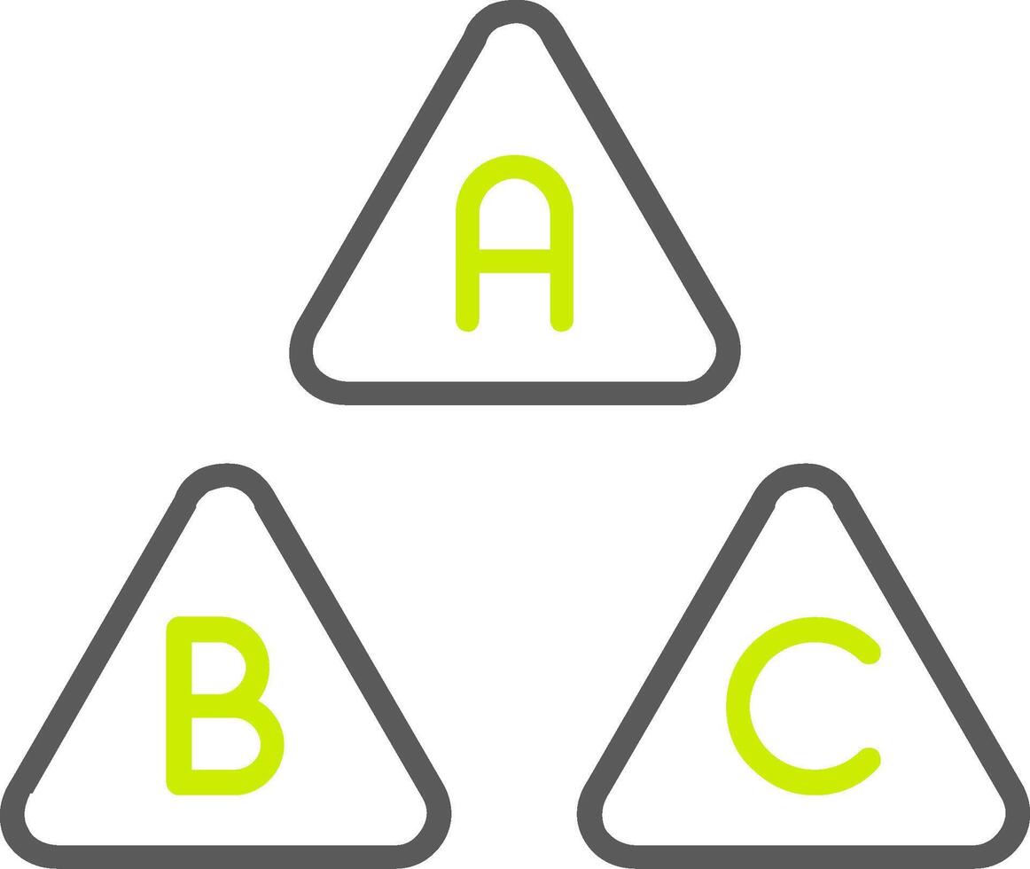 abc lijn twee kleur icoon vector