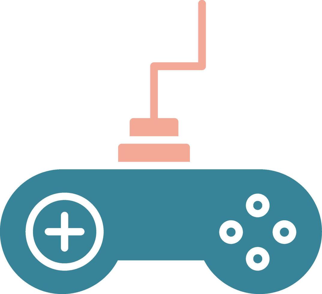 gaming glyph twee kleur icoon vector