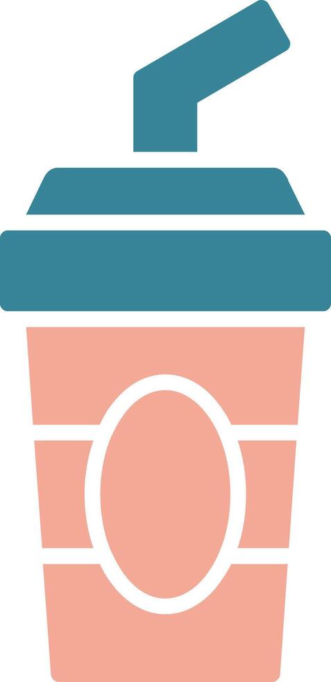 verkoudheid drinken glyph twee kleur icoon vector