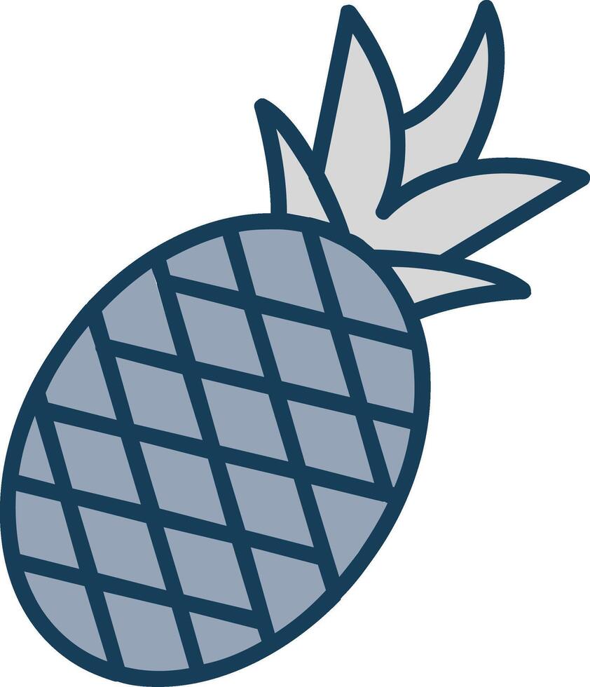 ananas lijn gevulde grijs icoon vector