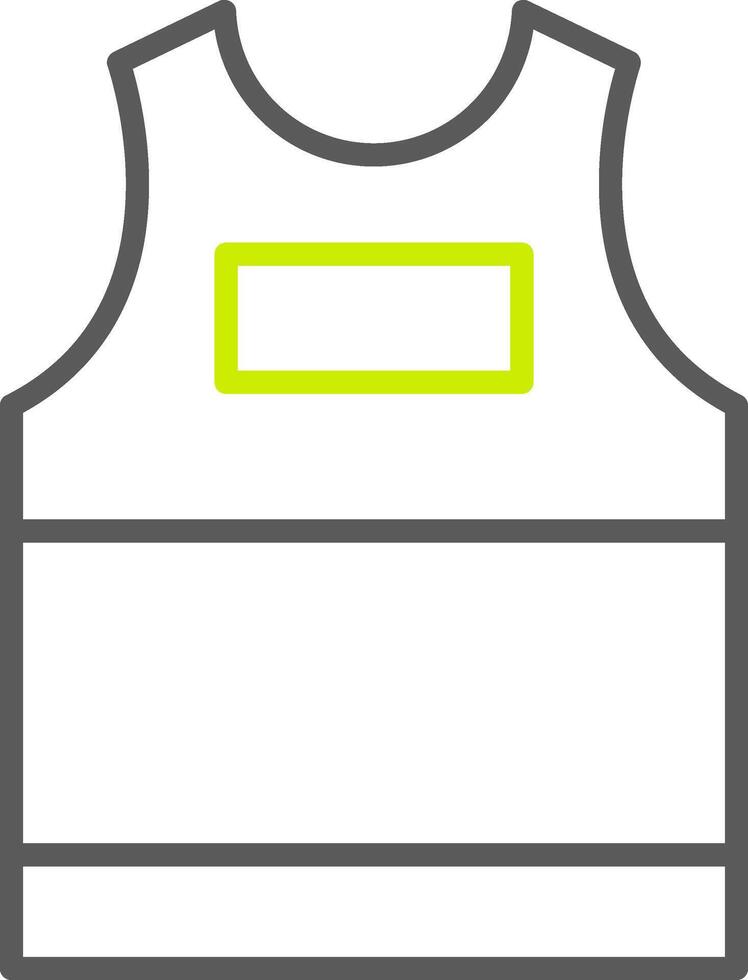 tank top lijn twee kleur icoon vector