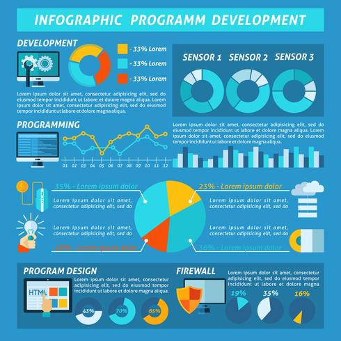 Programmaontwikkeling Infographics vector