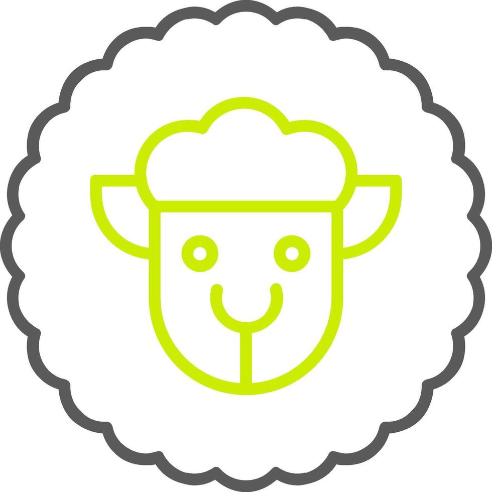schapen lijn twee kleuren icoon vector