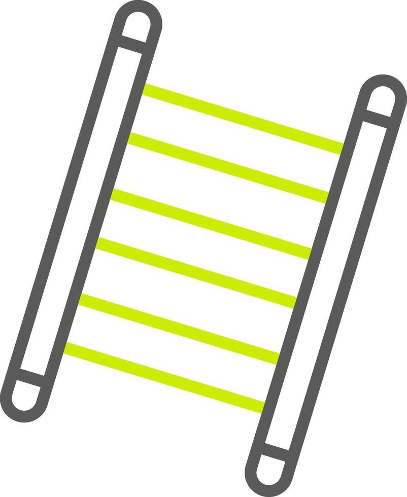 stap ladder lijn twee kleur icoon vector