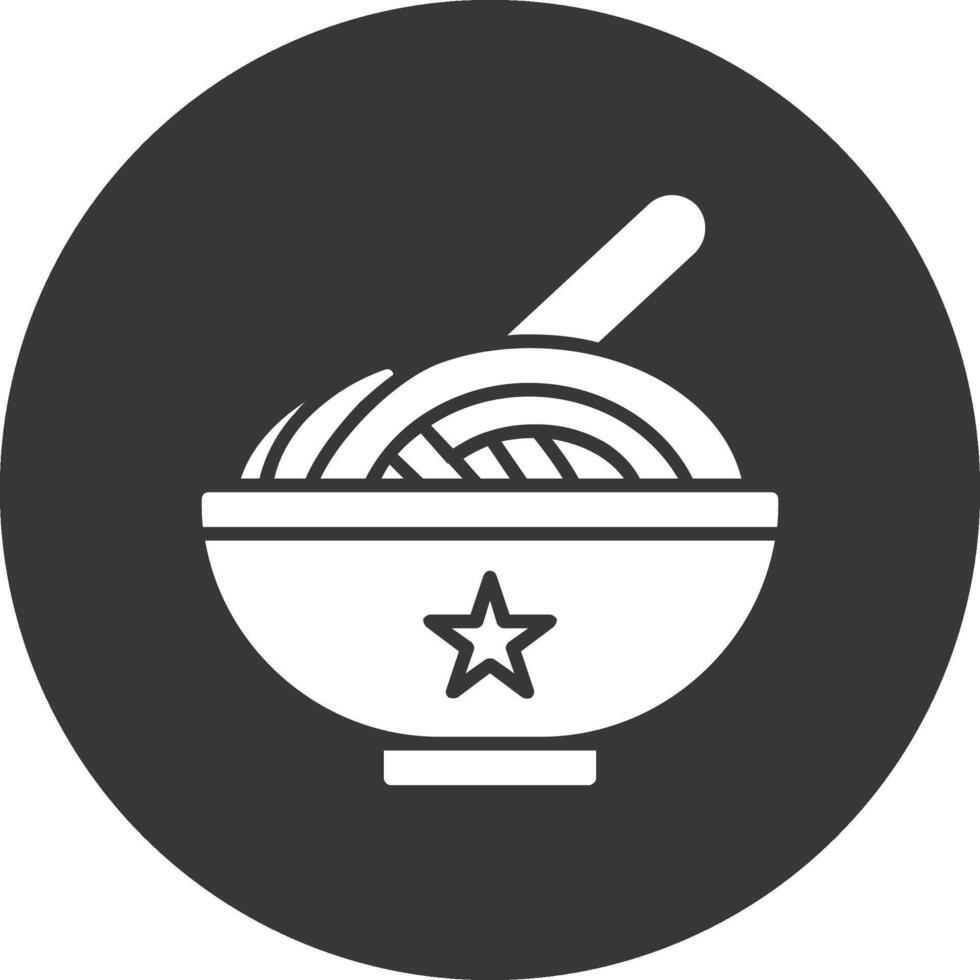 spaghetti glyph omgekeerd icoon vector