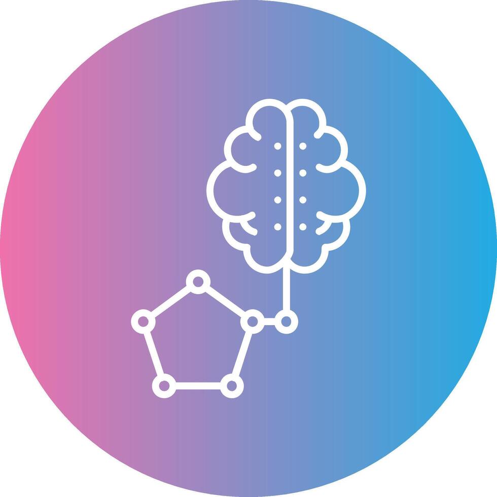 kunstmatig intelligentie- lijn helling cirkel icoon vector