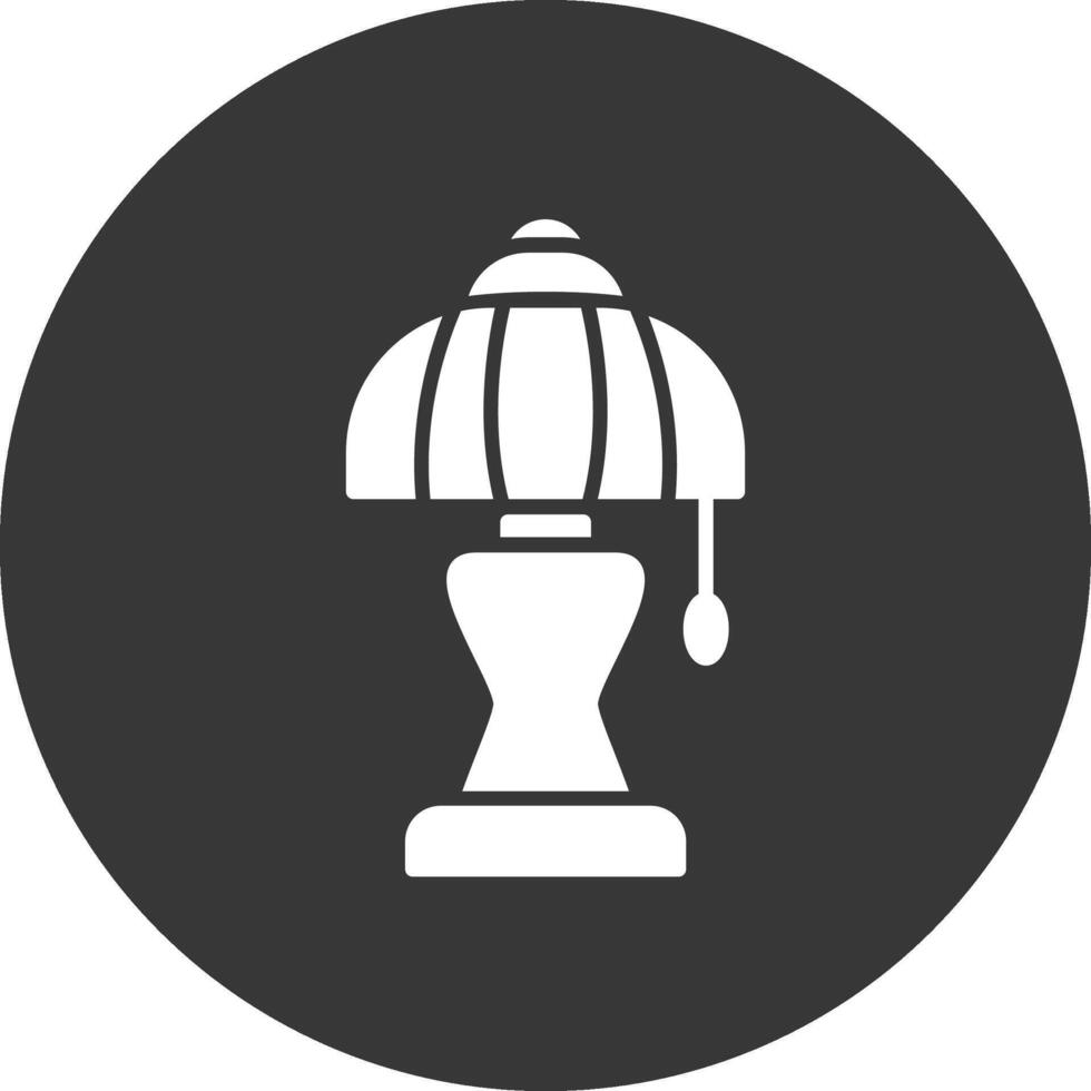 lamp glyph omgekeerd pictogram vector