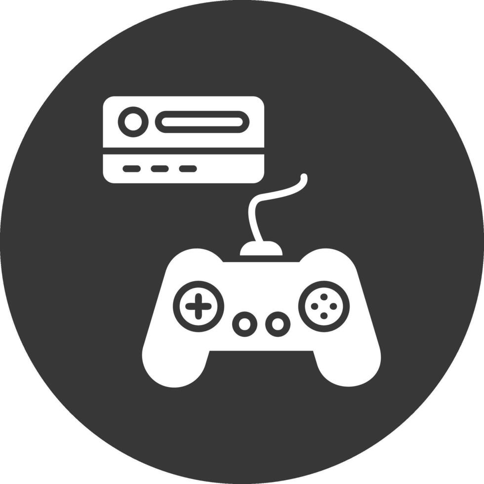 gaming troosten glyph omgekeerd icoon vector