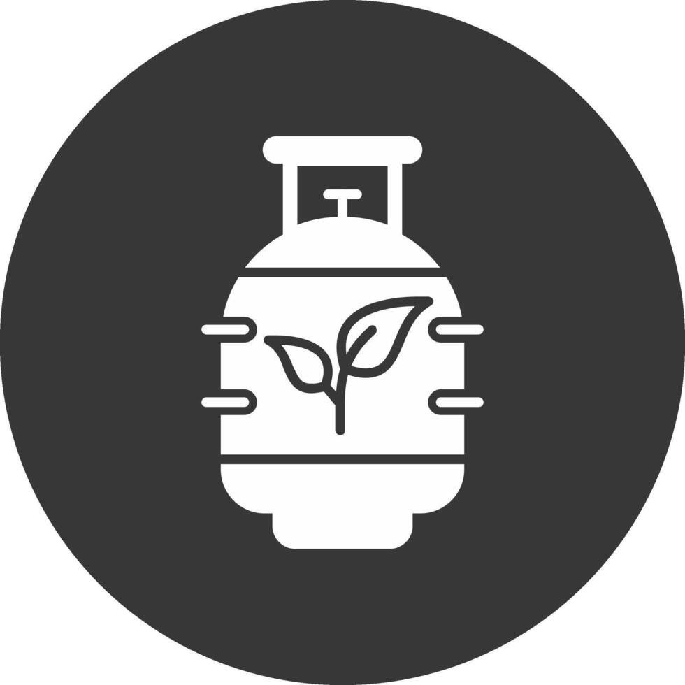 bio gas- glyph omgekeerd icoon vector