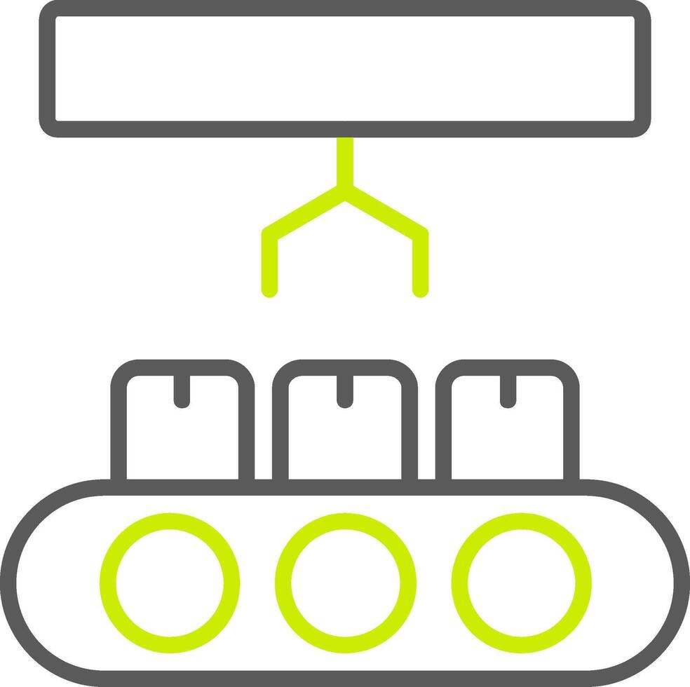 industrie lijn twee kleuren icoon vector