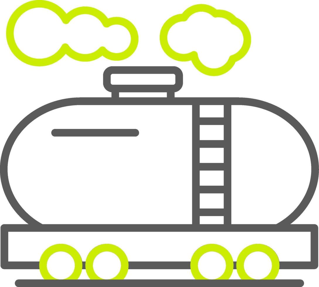 pictogram voor brandstofleiding twee kleuren vector