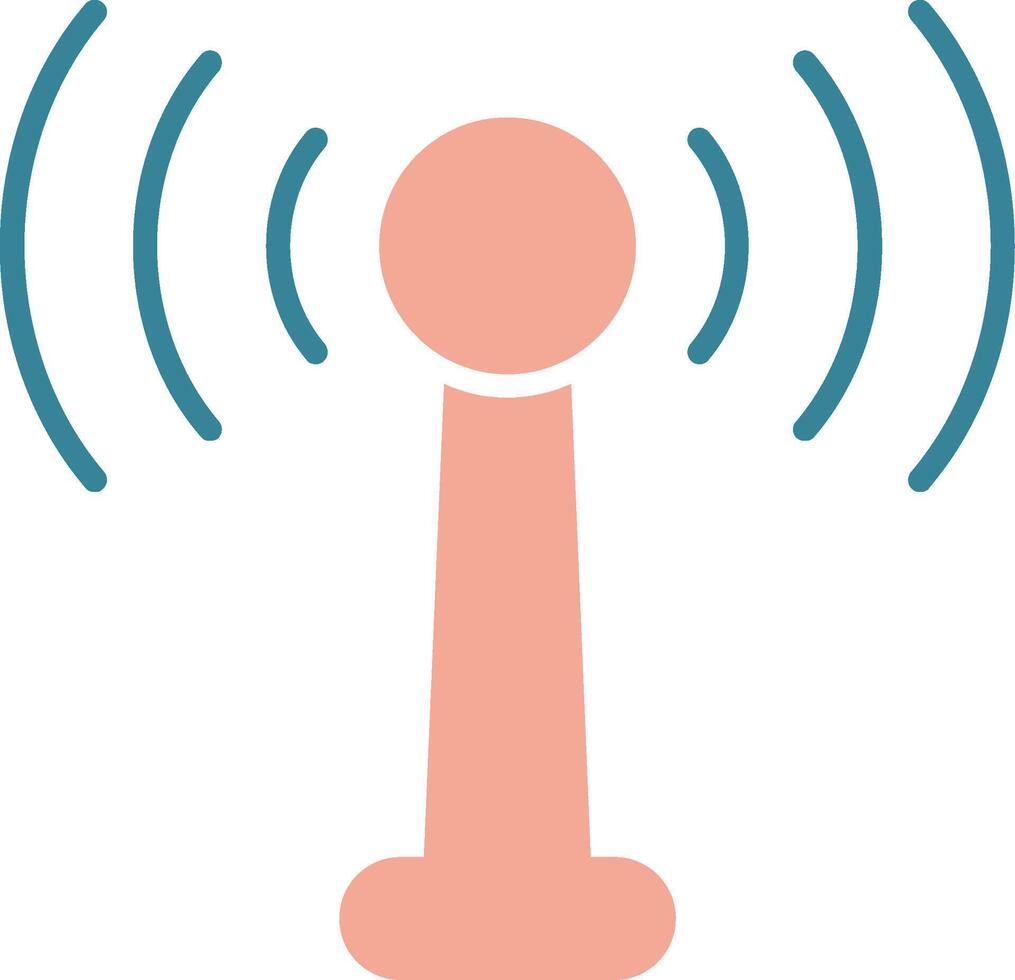 antenne glyph twee kleur icoon vector