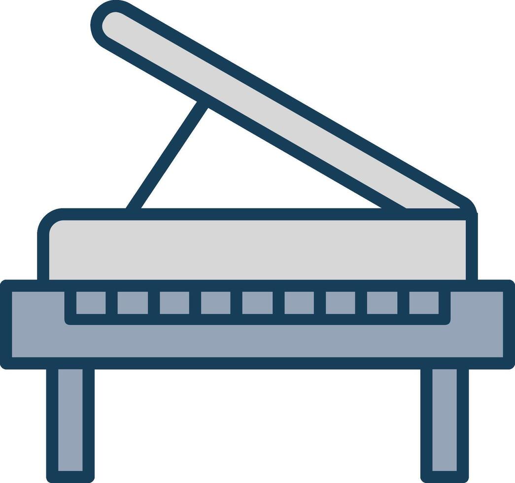 piano lijn gevulde grijs icoon vector