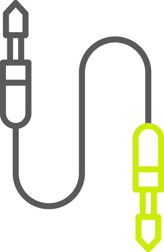 hulp kabel lijn twee kleur icoon vector