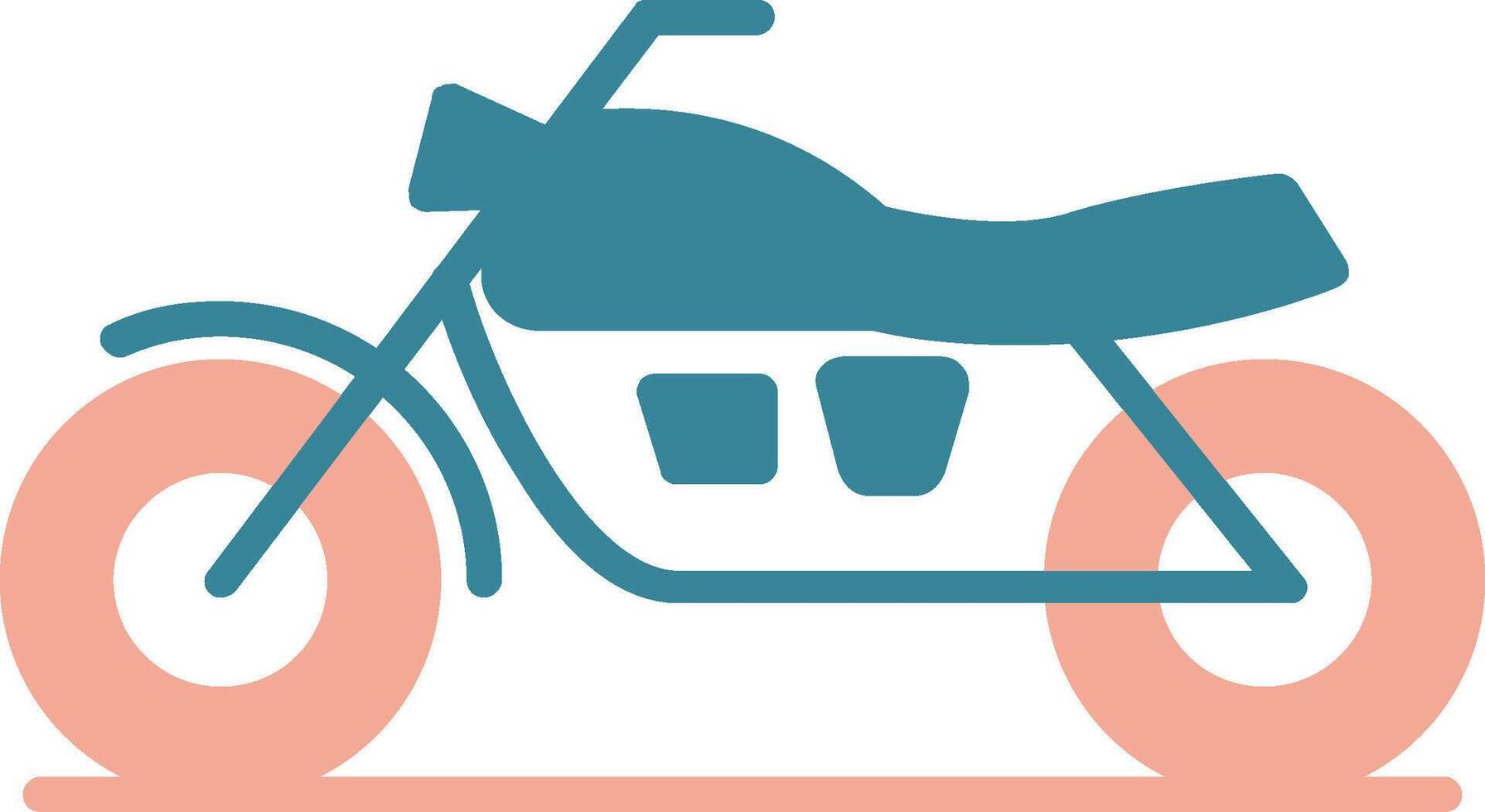 motorfietsen glyph twee kleur icoon vector