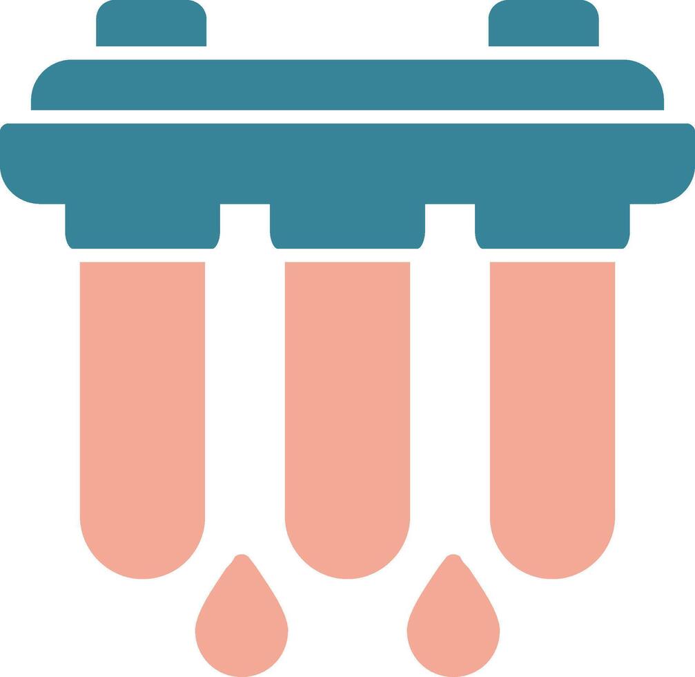 water filter glyph twee kleur icoon vector