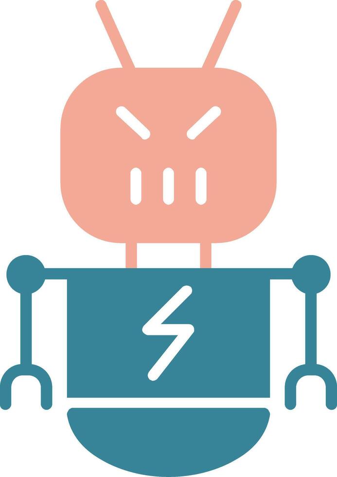 botnet glyph twee kleur icoon vector