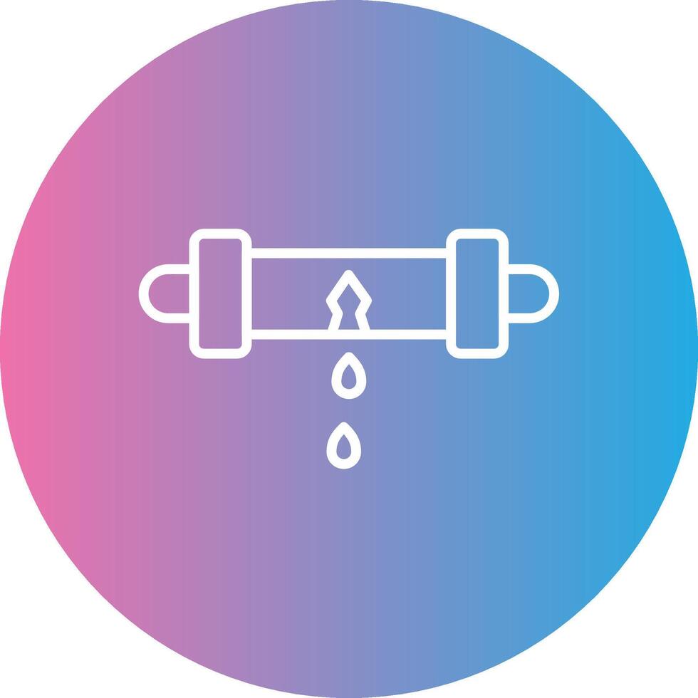 lekken detector lijn helling cirkel icoon vector