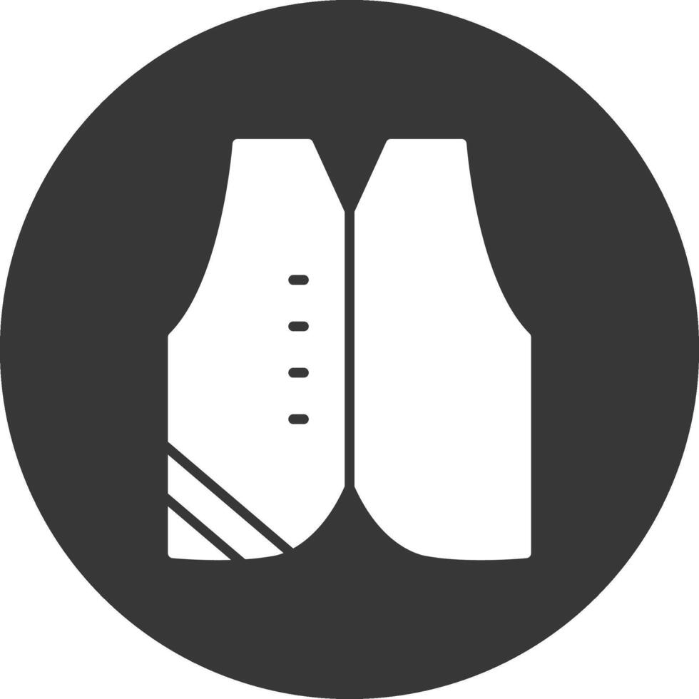 vest glyph omgekeerd icoon vector