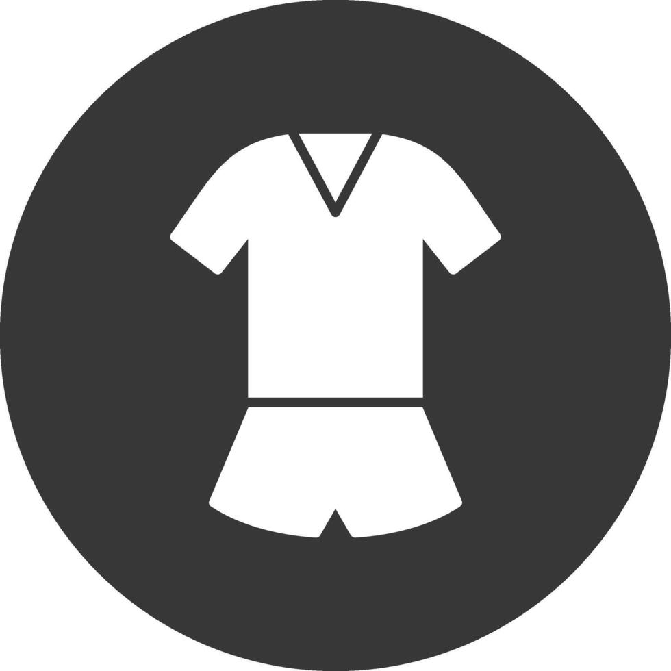 jumpsuit glyph omgekeerd icoon vector