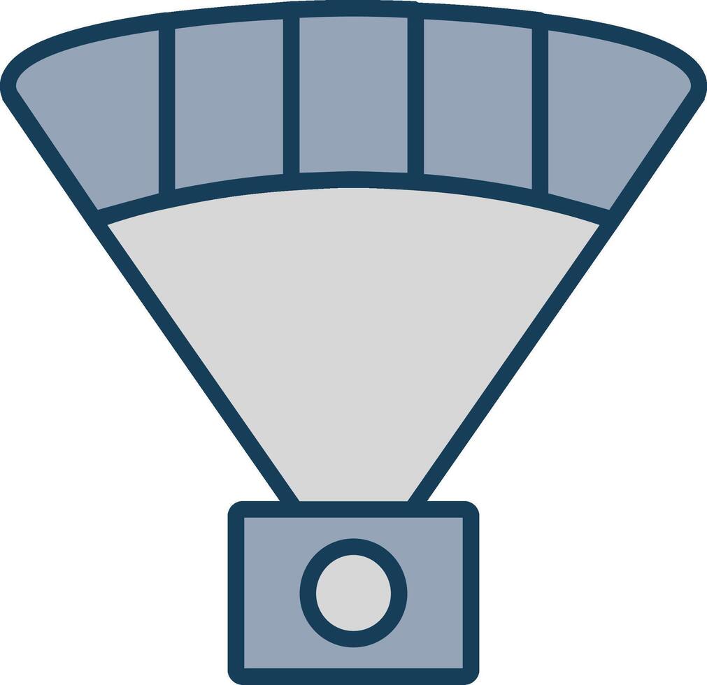 paragliden lijn gevulde grijs icoon vector
