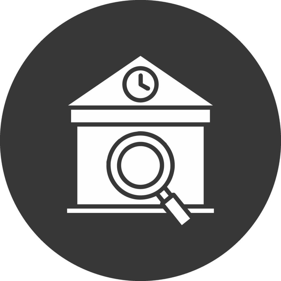 vind huis glyph omgekeerd icoon vector