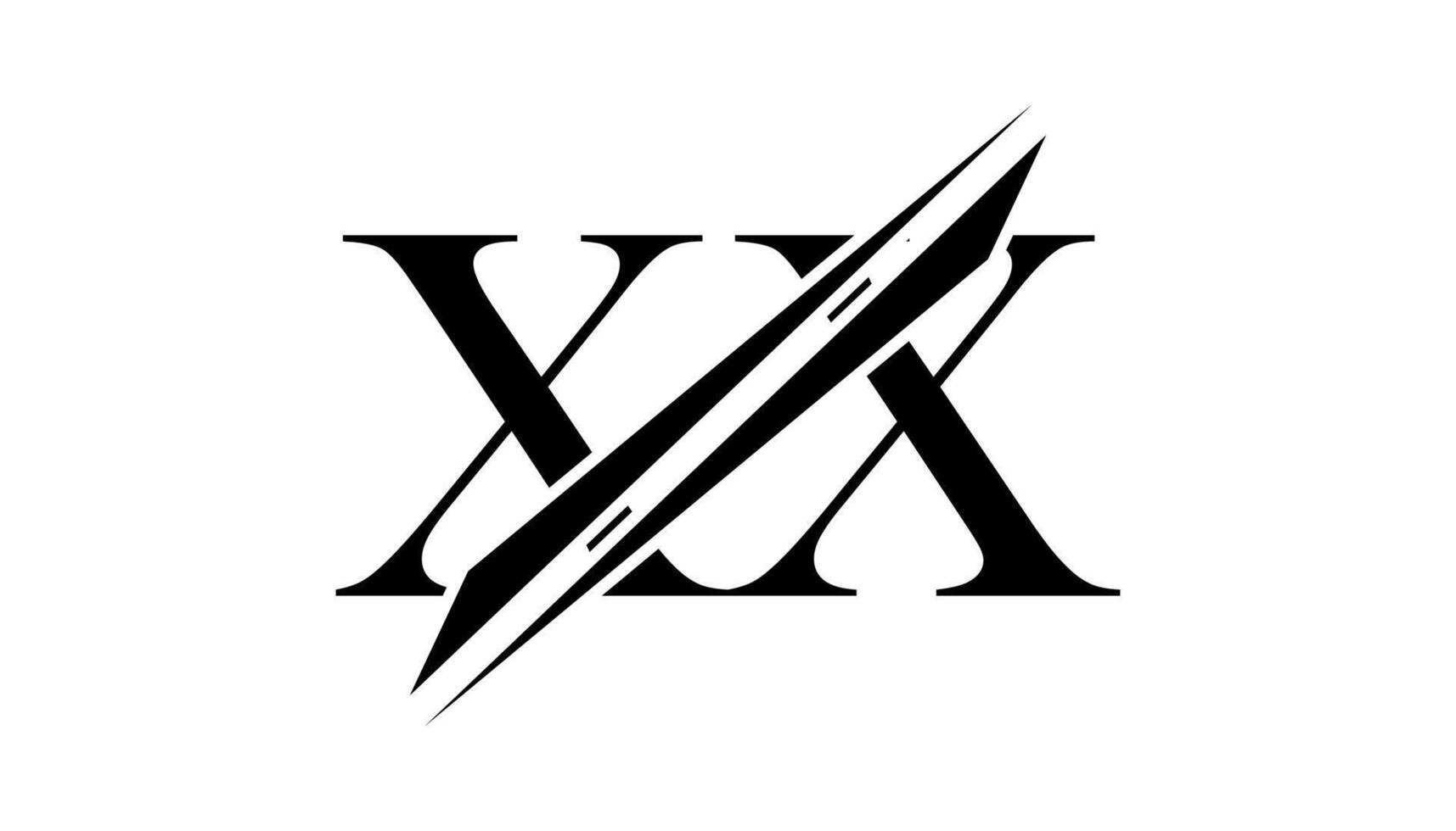 xx brief logo ontwerp sjabloon elementen. xx brief logo ontwerp. vector