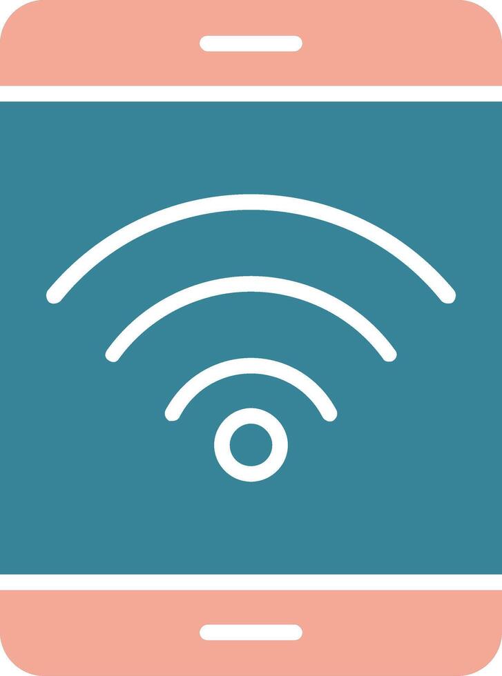 Wifi glyph twee kleur icoon vector