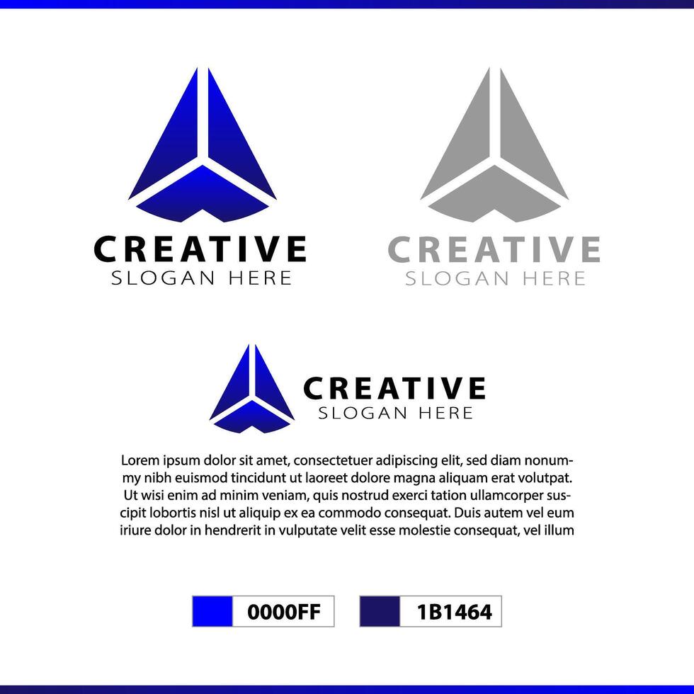 abstract logo ontwerp met modern concept een illustratie vector