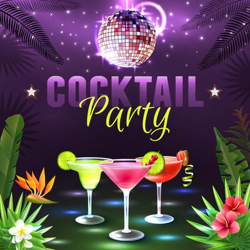 Cocktailparty Poster vector