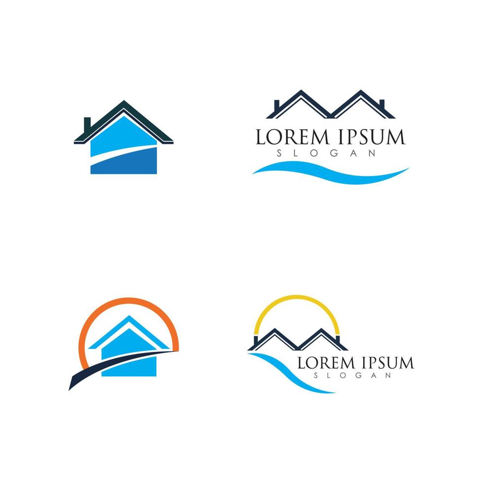 huis logo vector pictogram illustratie ontwerpsjabloon