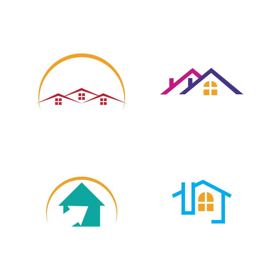 huis logo vector pictogram illustratie ontwerpsjabloon
