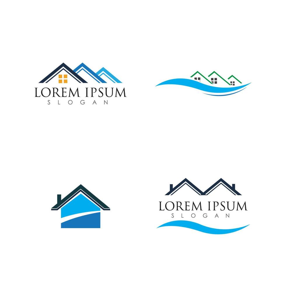 huis logo vector pictogram illustratie ontwerpsjabloon